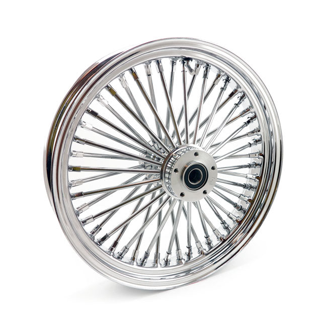 MCS radial 48 fat spoke front wheel 3.50 x 18 DF chrome