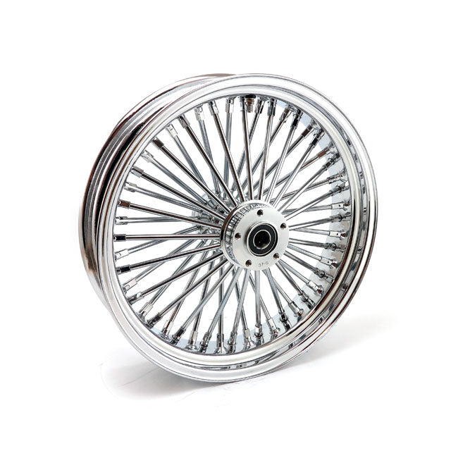 MCS radial 48 fat spoke rear wheel 4.25 x 18 chrome