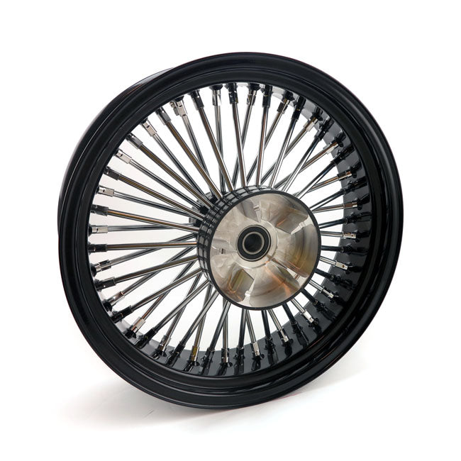 MCS radial 48 fat spoke rear wheel 5.50 x 18 black — 08-25 FLT/Touring in custom applications only (see note)