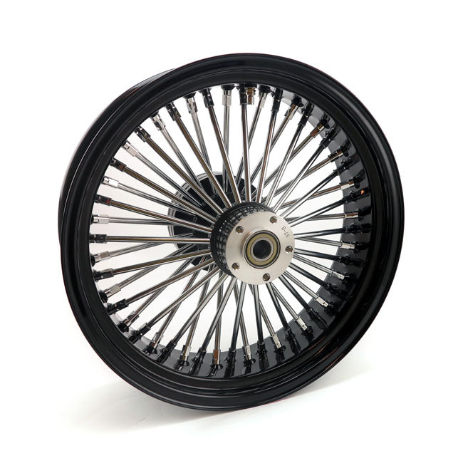 MCS radial 48 fat spoke rear wheel 5.50 x 18 black — 08-25 FLT/Touring in custom applications only (see note)