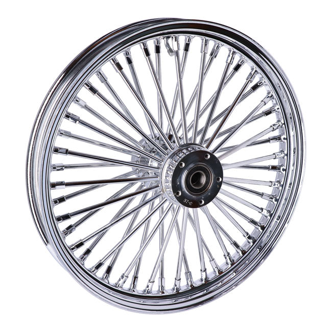 MCS radial 48 fat spoke front wheel 2.15 x 19 DF chrome