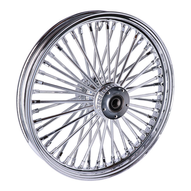 MCS radial 48 fat spoke front wheel 2.15 x 19 DF chrome