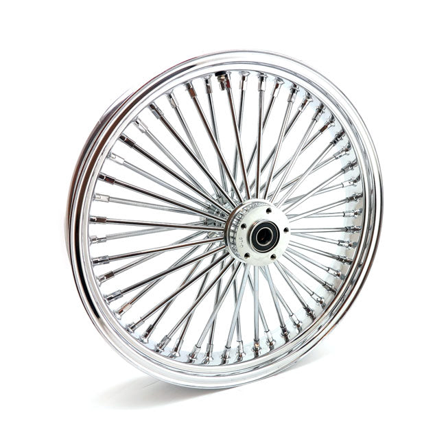 MCS radial 48 fat spoke front wheel 3.50 x 21 DF chrome
