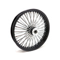 MCS radial 48 fat spoke front wheel 3.50 x 21 DF black — 00-07 FLT/Touring (NU)