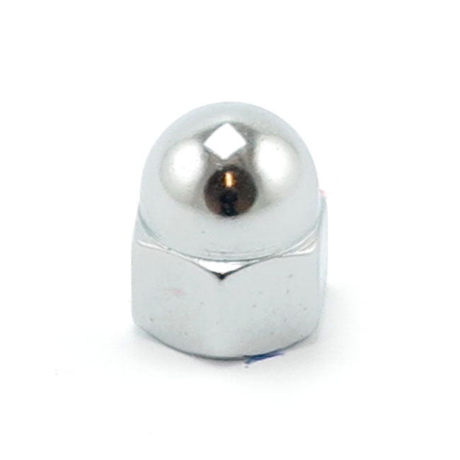 Colony, M12 x 1.25 acorn nuts, chrome. Low Crown