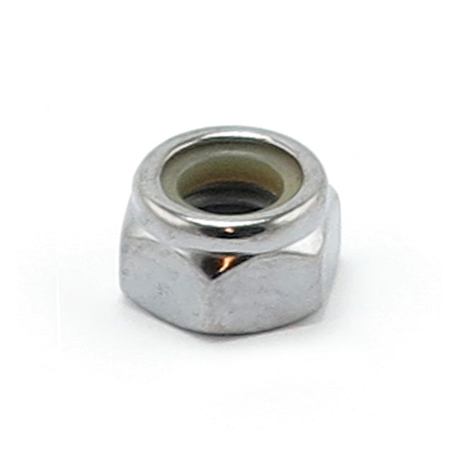 Colony M12 x 1.75 Nylon insert lock nuts. Chrome