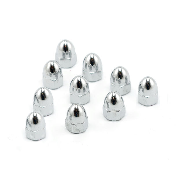 Colony, 7/16-20 acorn nuts chrome. High Crown