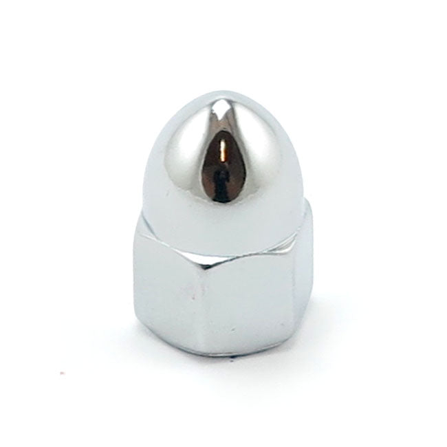 Colony, M6 x 1.0 acorn nuts chrome. High Crown