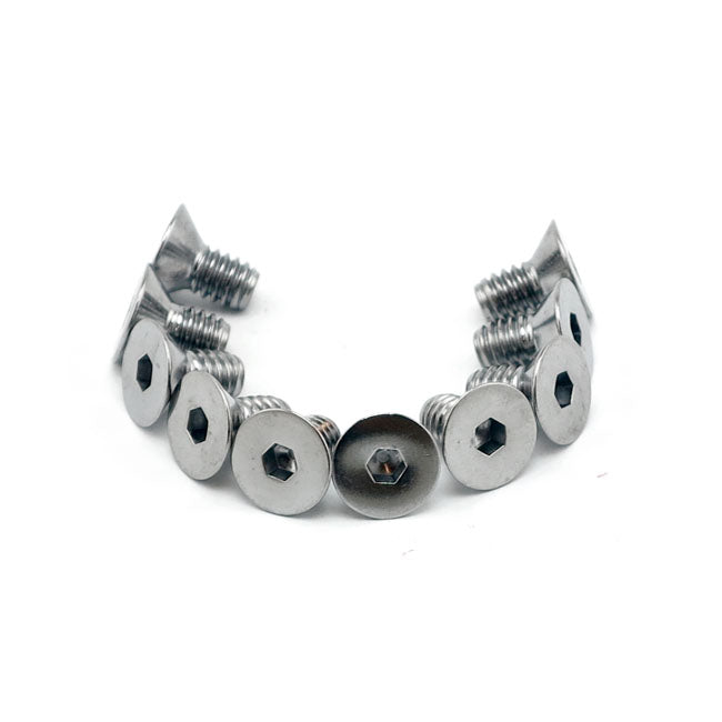 Colony 5/16-24 x 3/4 flat head allen bolts chrome