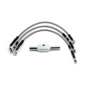 MCS by Goodridge brake line front, stainless clear coated — 02-03 XL883R Sportster (NU)