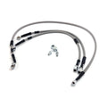 MCS by Goodridge brake line front, stainless clear coated — 2011 FLSTFB Fat Boy Lo with ABS (NU)