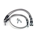 MCS by Goodridge brake line front, stainless clear coated — 2011 FXCWC Softail Rocker with ABS (NU)