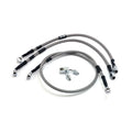 MCS by Goodridge brake line front, stainless clear coated — 2011 FLSTF Fat Boy with ABS (NU)