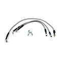 MCS by Goodridge brake line front, stainless clear coated — 15-17 FLS Slim; 15-17 FLSTN Deluxe; 15-17 FLSTC Heritage Classic with ABS (NU)