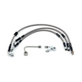 MCS by Goodridge brake line front, stainless clear coated — 15-17 FLSTF; 15-17 FXSB (NU)