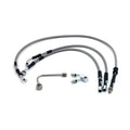MCS by Goodridge brake line front, stainless clear coated — 11-14 FLSTFB Fat Boy Lo with ABS (NU)