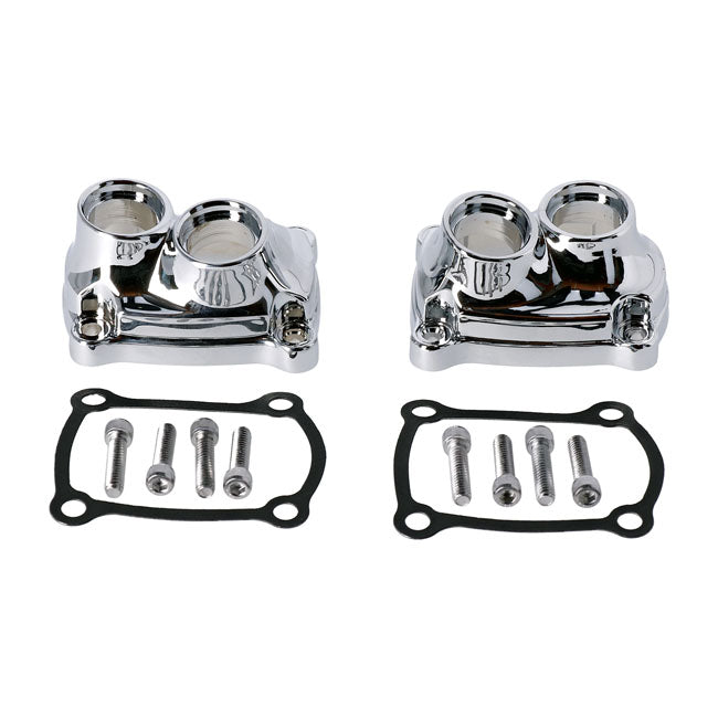 M8 tappet block cover set. Chrome
