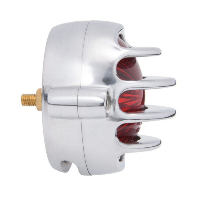 Motone, Lecter LED taillight. Polished, no bracket. ECE