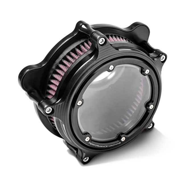 PM, Vision air cleaner kit, black Ops — 18-24 (NU) Softail; 17-25 FLT/Touring (excl. 24-25 FLHX; 2025 FLHXU; 24-25 FLTRX; 23-25 FLHXSE; 23-25 FLTRXSE; 24-25 FLTRXSTSE); 17-25 Trikes