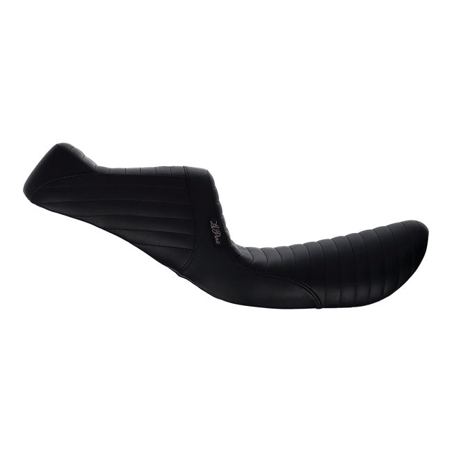 LePera, TailWhip 2-up seat. Pleated, black — 96-03 Dyna (NU)