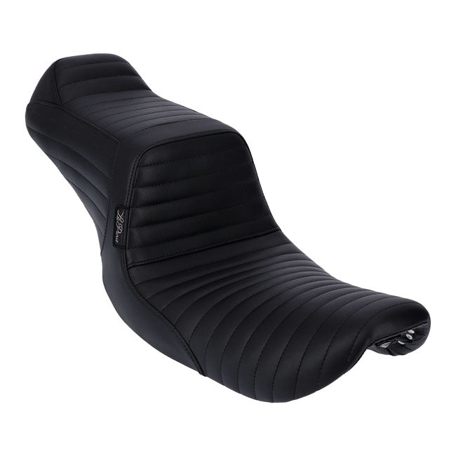LePera, TailWhip 2-up seat. Pleated, black — 96-03 Dyna (NU)