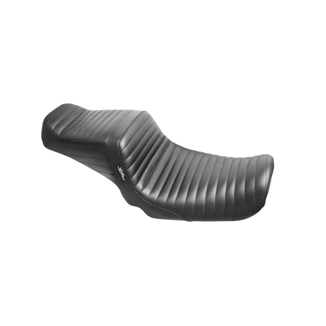 LePera, TailWhip 2-up seat. Pleated, black — 06-17 Dyna (NU)