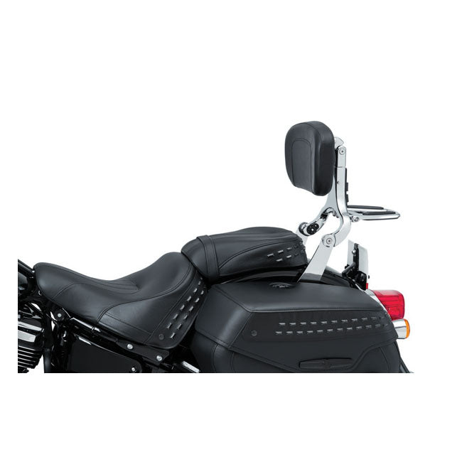 Kuryakyn, Mount brackets for multi-purpose backrest. Chrome — Softail: 18-24(NU)FLHC; FLHCS Heritage; 18-20(NU)FXBB Street Bob 107; 18-24(NU)FXBBS Street Bob 114; 2025 FXBB Street Bob 117; 18-20(NU)FLDE Deluxe; 18-21 FLSL(NU)Slim