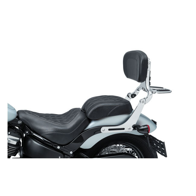 Kuryakyn, Mount brackets for multi-purpose backrest. Chrome — Softail: 18-24(NU)FLHC; FLHCS Heritage; 18-20(NU)FXBB Street Bob 107; 18-24(NU)FXBBS Street Bob 114; 2025 FXBB Street Bob 117; 18-20(NU)FLDE Deluxe; 18-21 FLSL(NU)Slim