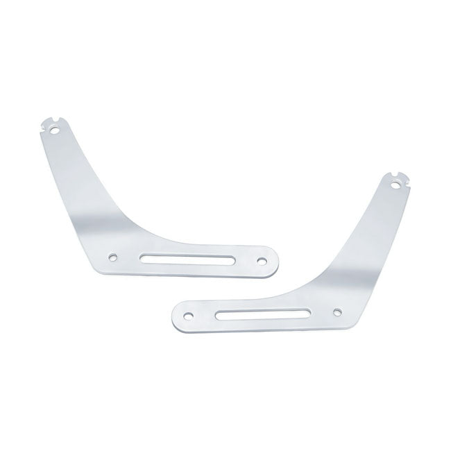Kuryakyn, Mount brackets for multi-purpose backrest. Chrome — Softail: 18-24(NU)FLHC; FLHCS Heritage; 18-20(NU)FXBB Street Bob 107; 18-24(NU)FXBBS Street Bob 114; 2025 FXBB Street Bob 117; 18-20(NU)FLDE Deluxe; 18-21 FLSL(NU)Slim