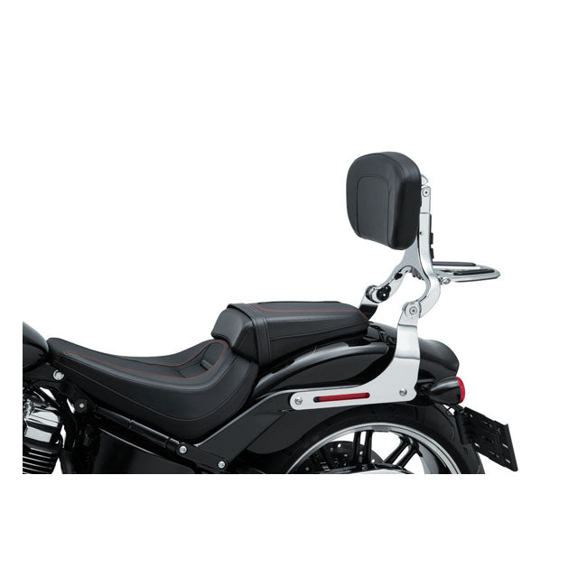 Kuryakyn, Mount brackets for multi-purpose backrest. Chrome — Softail; 18-20(NU)Softail FLFB Fat Boy 107; 18-24(NU)FLFBS Fat Boy 114; 2025 FLFB Fat Boy 117; 18-19(NU)FXBR Breakout 107; 18-22(NU)FXBRS Breakout 114; 23-25 FXBR Breakout 117