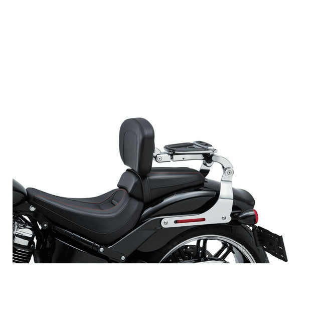 Kuryakyn, Mount brackets for multi-purpose backrest. Chrome — Softail; 18-20(NU)Softail FLFB Fat Boy 107; 18-24(NU)FLFBS Fat Boy 114; 2025 FLFB Fat Boy 117; 18-19(NU)FXBR Breakout 107; 18-22(NU)FXBRS Breakout 114; 23-25 FXBR Breakout 117