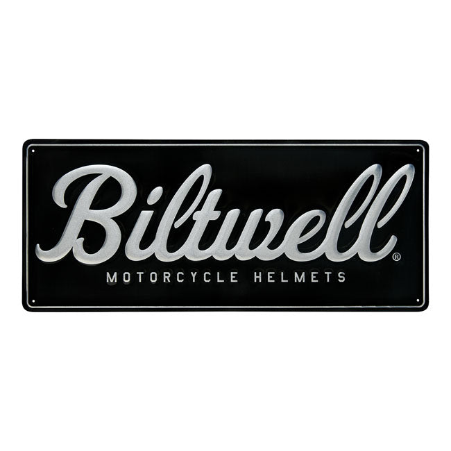 Biltwell Script shop sign black/aluminum