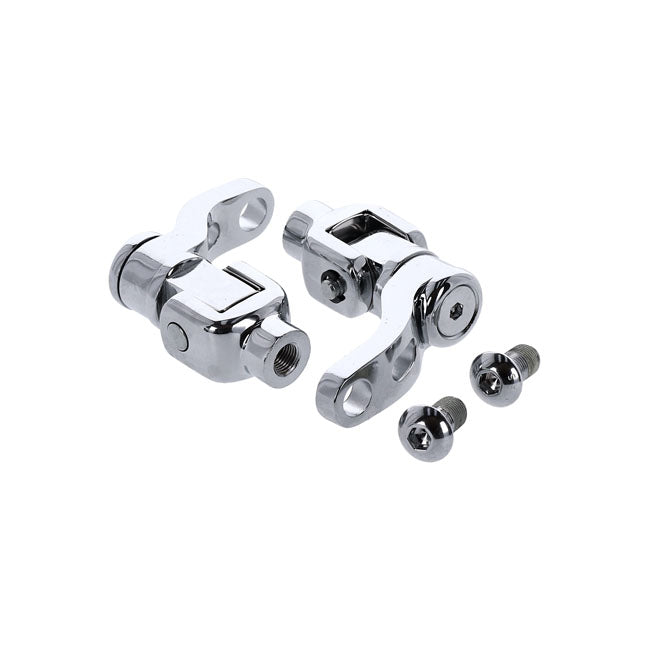 M8 Softail passenger footpeg mount kit, 360° adj. Chrome