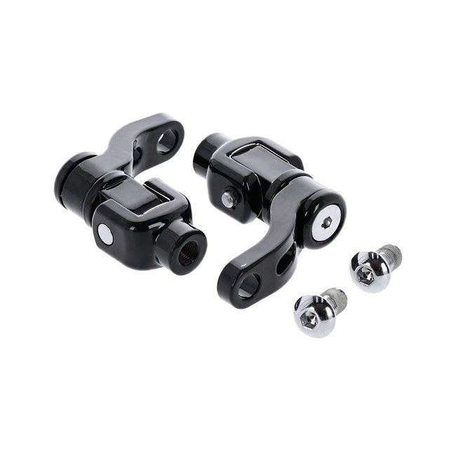 M8 Softail passenger footpeg mount kit, 360° adj. Black