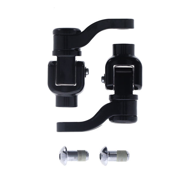 M8 Softail passenger footpeg mount kit, 360° adj. Black