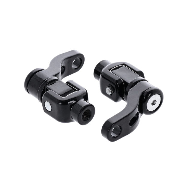 M8 Softail passenger footpeg mount kit, 360° adj. Black