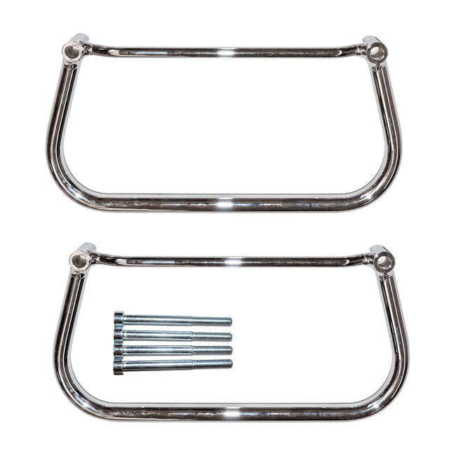 Longride saddlebag holder, chrome — Suzuki: 05-up VL800 / Intruder C800 / Boulevard C50; 01-04 VL800 Intruder Volusia; 05-09 VZ800 / Intruder M800 / Boulevard M50