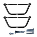 Longride saddlebag holder, chrome — Kawasaki: 04-10 VN 2000 models; 06-up VN 900 Classic / Custom models.  Yamaha: XVS1100A Dragstar (V-Star) 1100 Classic; XVZ1300 Royal Star; XV 1600 Wildstar/Roadstar; XVS125; XVS 250; Dragstar 125