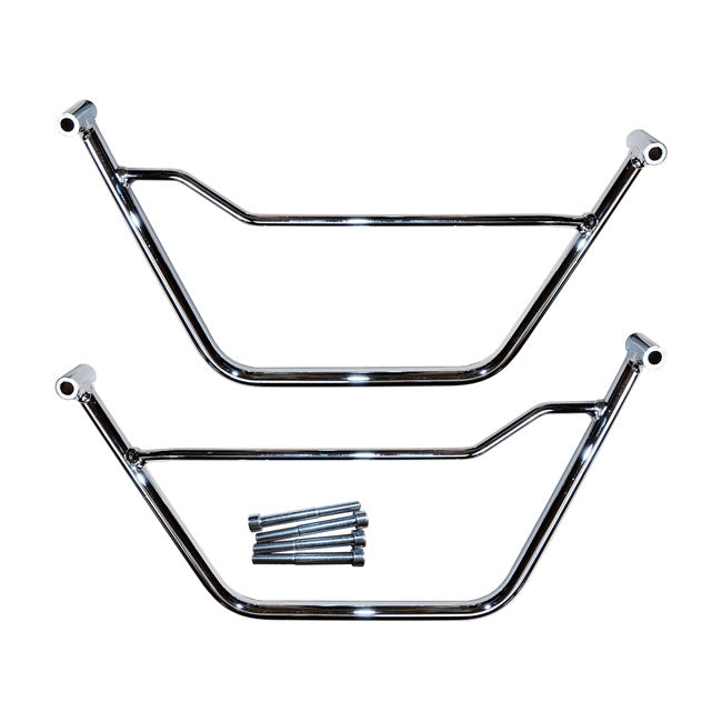 Longride saddlebag holder, chrome — Kawasaki: 95-06 VN 800 Classic / Vulcan models