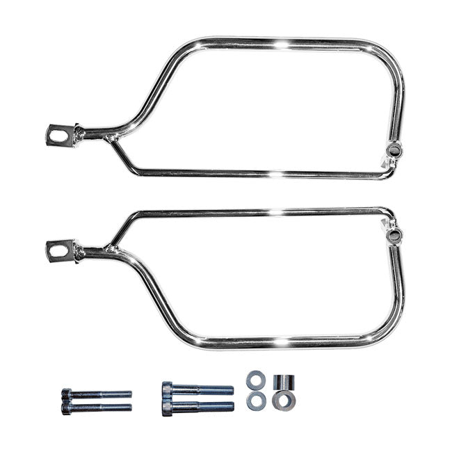 Longride saddlebag holder, chrome — Honda: 95-99 VT1100 C2; 00-07 VT1100 C2 Sabre