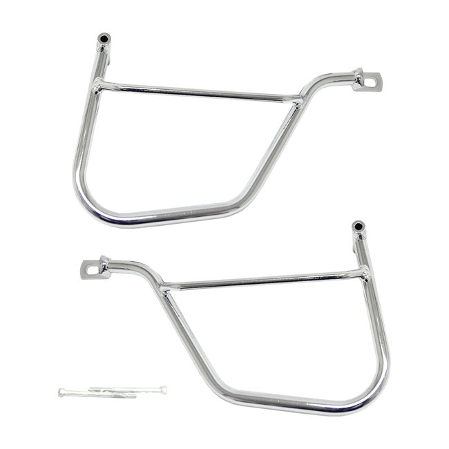 Longride saddlebag holder, chrome — Kawasaki: VN 1500/1600 Mean Streak models.  Suzuki: VZ 1600 Marauder/ Intruder M1600 / Boulevard M95 models