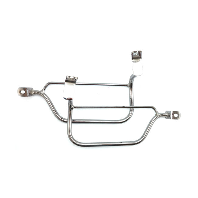 Longride saddlebag holder, chrome — Triumph: pre-16 Bonneville T100 and T120
