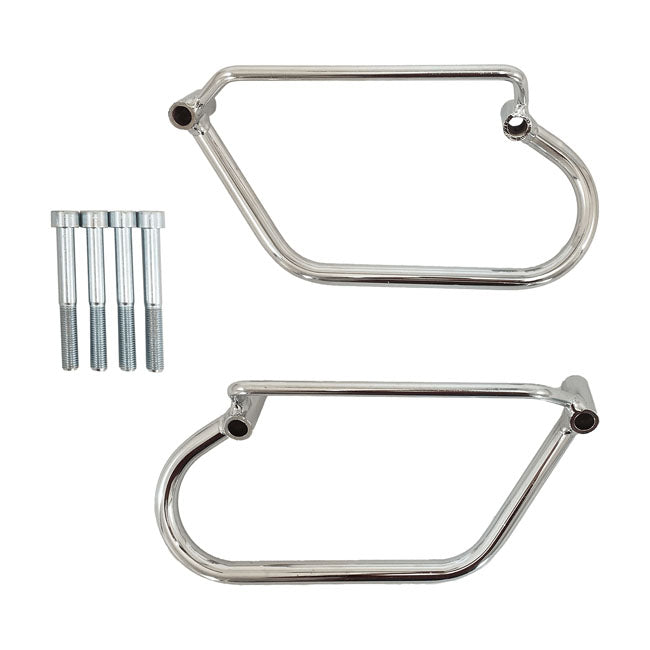 Longride saddlebag holder, chrome — Honda: 00-07 VT 750 DC Shadow Spirit / Black Widow / Slasher; 09-up VT750 C2B Phantom / Black Spirit; 07-15 VT750 C2 Shadow Spirit