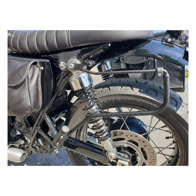 Longride saddlebag holder, black — Triumph: 16-21 Bonneville