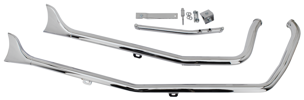 CHROME UPSWEEP FISHTAIL DRAG PIPES