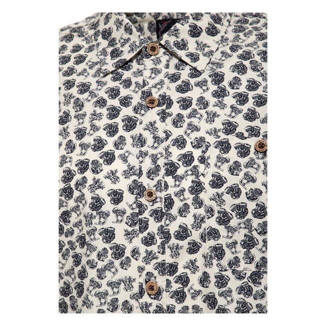 King Kerosin AOP shirt off white