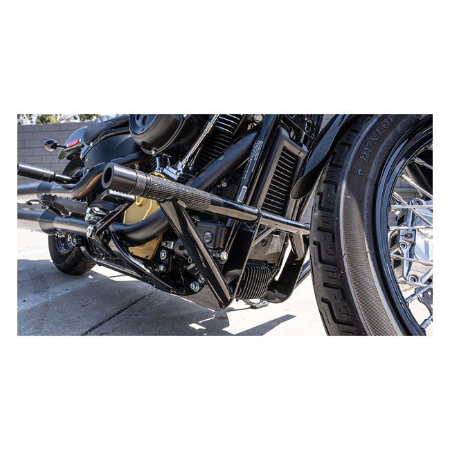 Burly Brand, Brawler crash bar kit M8 Softail. Front. Black