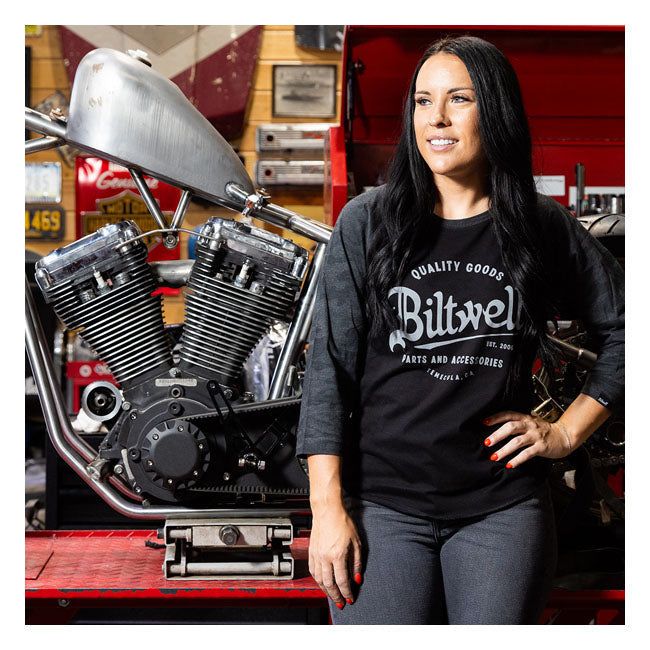 Biltwell Script baseball female shirt