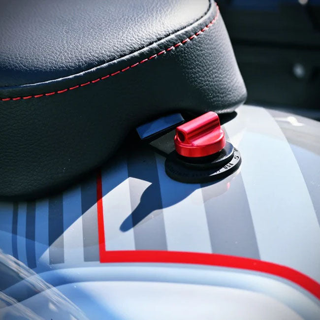 Bare Knuckle Performance, seat screw. 1/4-20. Red