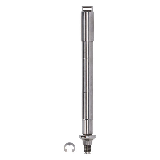 Bare Knuckle Performance, stainless axle kit. Front wheel — 87-99 Big Twin; XL Sportster. With 39mm Narrow Glide forks (NU)